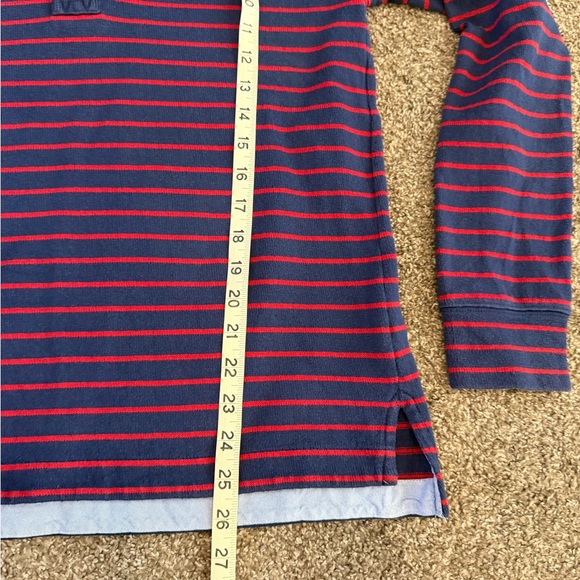 Vineyard Vines Navy and Red Striped Polo long sleeve - Picture 13 of 16